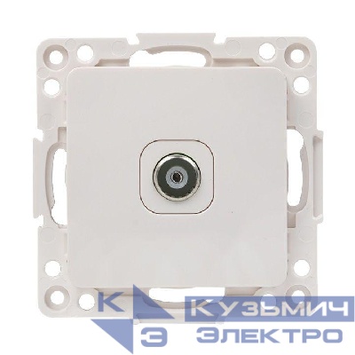 Розетка телевизионная оконечная TV 1-м Стокгольм 10дБ 240МГц механизм бел. EKF EYA00-227-10