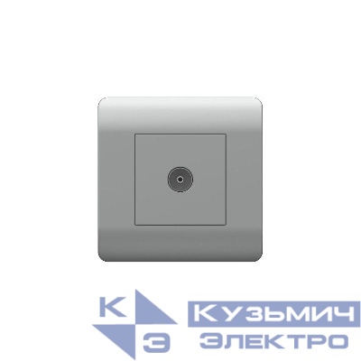 Розетка телевизионная одиночная TV NEW3-E коннектор серебр. CHINT 431411