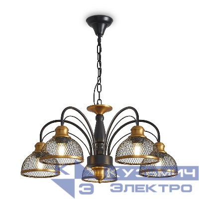 Светильник Caz 5х60Вт E27 IP20 подвесной Freya FR5527PL-05BBZ