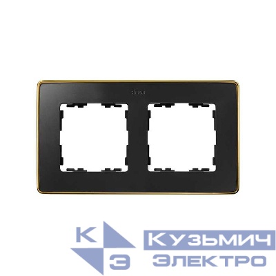 Рамка 2-м Simon82 Detail графит; основание золото Simon 8201620-242