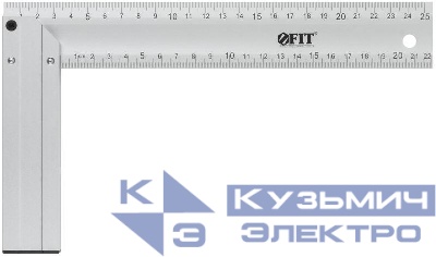 Угольник столярный литой профи 250мм алюм. FIT 19552