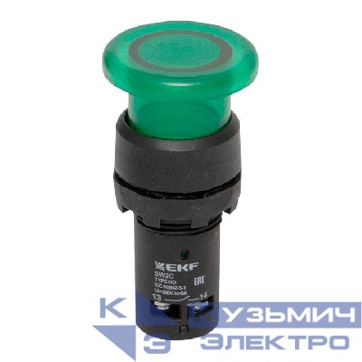 Кнопка SW2C-MD гриб зел. EKF sw2c-md-gg