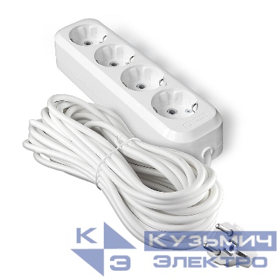 Удлинитель 4х10м с заземл. IP20 Е-304А ПВС 3х1.5 Universal 1733