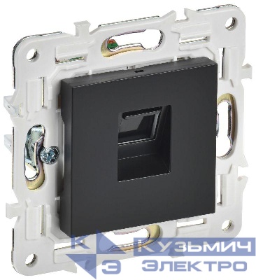 Розетка компьютерная RJ45 кат.6 SKANDY SK-K02Bl черн. IEK SK-K10-2-K02