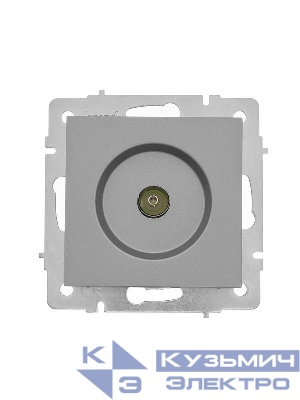 Розетка телевизионная оконечная TV 1-м СП Vesna механизм платина LEZARD 742-3588-130