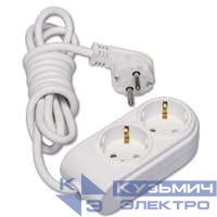Удлинитель 2х3м с заземл. 16А IP20 защ. шторки Makel N2210043