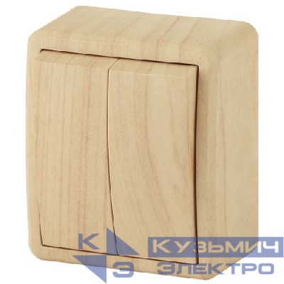 Выключатель 2-кл. ОП Эра Эксперт 10А IP20 11-1204-11 250В 10AX сосна Эра Б0020665