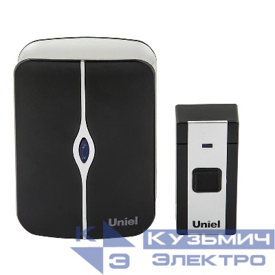 Звонок электронный UDB-093W-R1T1-36S-BL/WH 220В 36 мелодий блист. корпус черн./бел. Uniel UL-00006438