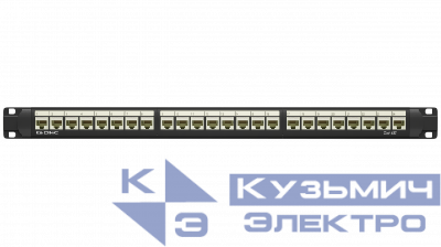 Патч-панель 19дюйм 1UCAT5E 24 модуля RJ45 неэкранированная DKC RN5PPU24