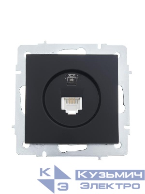 Розетка телефонная СП Vesna евро стандарт механизм черн. бархат LEZARD 742-4288-137