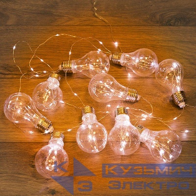 Гирлянда светодиодная "Ретро-лампы" 3м 100LED тепл. бел. 1.5Вт IP20 Neon-Night 303-076