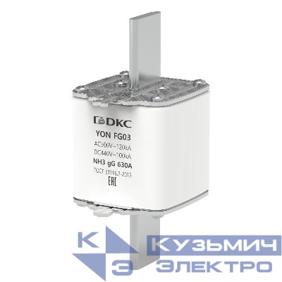 Предохранитель YON ножевого типа FG3 с одинарной индикацией 630А DKC 1FG03-0630