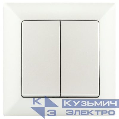 Выключатель 2-кл. СП Solo 4-104-06 10А 250В IP20 перламутр Intro Б0053590