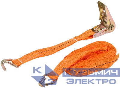 Ремень для крепления груза храповый механизм лента 25ммх5м 800/1600кг FIT 64915
