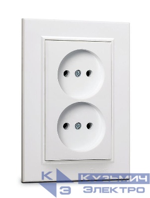 Розетка 2-я б/з СП Karea 16А IP20 бел. Makel 56001017