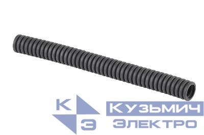 Труба гофрированная легкая d20мм с протяжкой безгалоген. трудногорючая (FRHF) (уп.100м) темн. сер. Ruvinil 62001