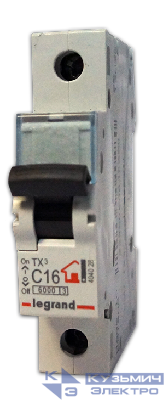 Выключатель автоматический модульный 1п C 50А 6кА TX3 6000 1мод. 230/400В Leg 404033