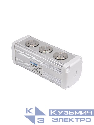 Пост управления BXM47-A3/22-65У1 3 цилиндрические кнопки 1C1NO1NC серебр. Электротехник ET249208