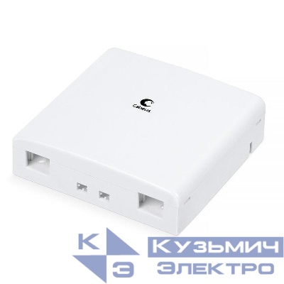 Корпус внешней оптической настенной розетки на 2 SC/LC (без пигтейлов и проходных адаптеров) OB-2SC/LC Cabeus 9386c