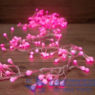 Гирлянда светодиодная "Мишура LED" 3м 288LED роз. 18Вт 220-240В IP20 провод ПВХ прозр. Neon-Night 303-607