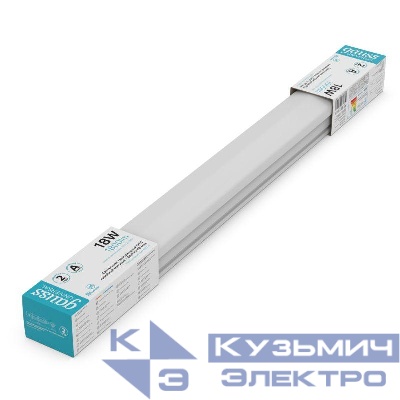 Светильник светодиодный Universal 18Вт 4000К IP65 1800лм 605х60х56мм матов. с БАП 90мин GAUSS 843424218A