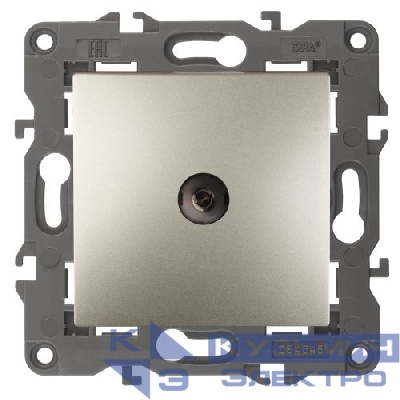 Розетка телевизионная проходная TV Elegance 14-3102-04 IP20 шампань Эра Б0034299