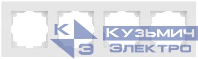 Рамка 4-м СП Accent 6-504-01М бел. матов. Intro Б0063759