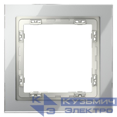 Рамка 1-м S70 стеклян. сталь Voltum VLS110105
