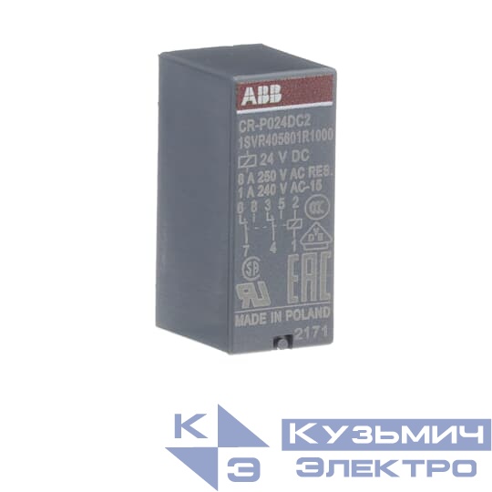 Реле CR-P024DC2 24B DC 2ПК (8А) 1SVR405601R1000