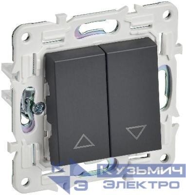 Выключатель жалюзи SKANDY 10А SK-V12T титан IEK SK-V15-0-10-K48