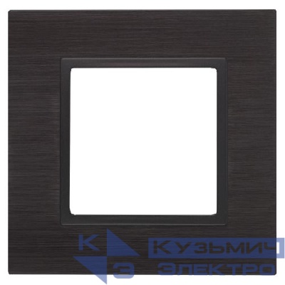 Рамка 1-м 14-5201-05 металл Elegance черный+антрацит ЭРА Б0034543