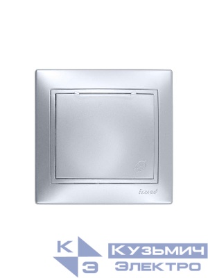 Розетка 1-м СП MIRA 16А IP44 с заземл. с крышкой ПБТ метал. сер. LEZARD 701-1010-123BIPCH