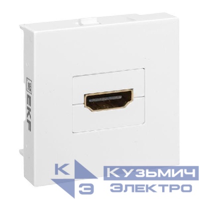 Розетка HDMI 1-м СП 2мод. без индикатора бел. EKF E2MR-21HDMI-10