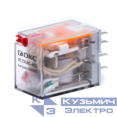 Реле одиночное 230В AC до 6А 4 прекидн. контакта DKC IR-230AC-4CO-D