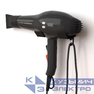 Держатель для хранения фена с креплением для сетевого кабеля черн. Rexant 38-0705