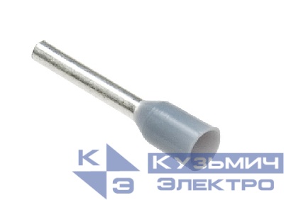 Штыревой втулочный кабельный наконечник  E 0512 (НШВИ F=12мм) 0,5мм2, изолированный, белый, 100шт., NETKO Optima