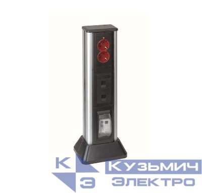 Мини-колонна 1сторона на 5 S-мод. 721х71.5(125)х109.5(164)мм Simon Connect алюм./графит ALC315-8-14