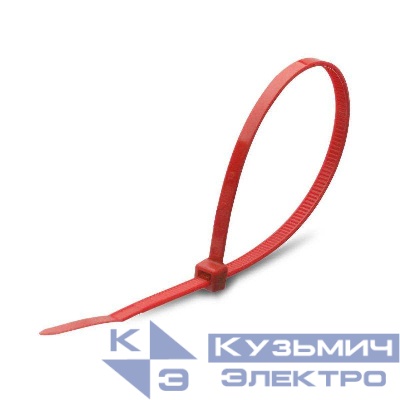 Хомут нейлоновый КСС 5х400 красн. (уп.100шт) Fortisflex 90328