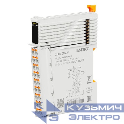 Модуль расширения C2000 4 AO - IV 4-20мА/0-20мА/±10А/1-5В DKC C2000-0004IV