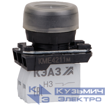 Кнопка КМЕ 4211м 1но+1нз цилиндр IP65 черн. КЭАЗ 248243