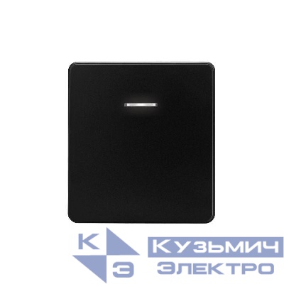 Выключатель проходной (переключатель) 1-кл. СП ROUND MIELE 10А с подсветкой оникс Kranz KR-78-0716-3