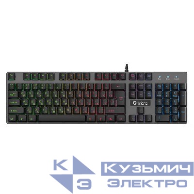 Клавиатура KG480 игровая проводная металл. с подсветкой черн. Intro Б0060192