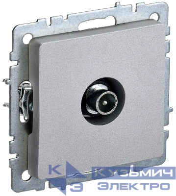 Розетка телевизионная проходная TV СП Brite РТВ10-0-БрА механизм алюм. IEK BR-A10-P-K47
