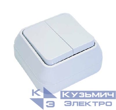 Выключатель 2-кл. ОП 10А IP20 бел. Makel 45103