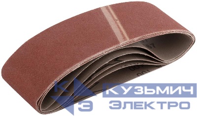 Лента шлифовальная бесконечные водостойкие на тканевой основе (уп.5шт) 75х533мм Р 100 FIT 39695