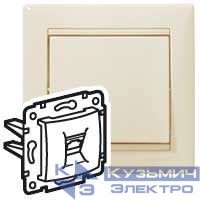 Розетка телефонная 2-м СП Valena RJ11 механизм сл. кость (DIY-упак.) IEK 696742