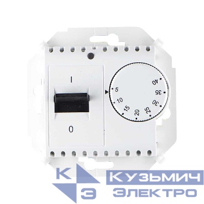 Механизм регулятора для теплого пола с зондом 16А 230В Simon15 3600Вт 5-40град IP20 бел. 1591775-030