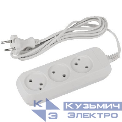 Удлинитель 3х1.5м без заземл. ШВВП 2х0.75 UDL-6-315 Greenline Эра Б0065043