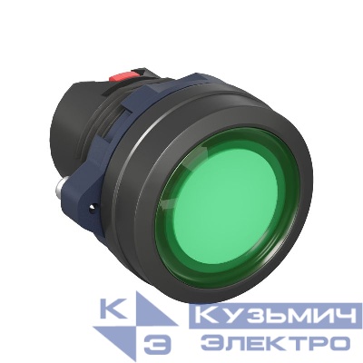 Головка кнопки плоская прозрачная с фиксацией зел. DKC M22P-FLLGP