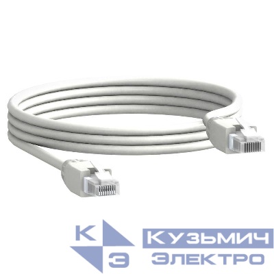 Кабель RJ45/RJ45 (вил. часть) (дл.3м) (уп.5шт) SE SPC-RJ45-3